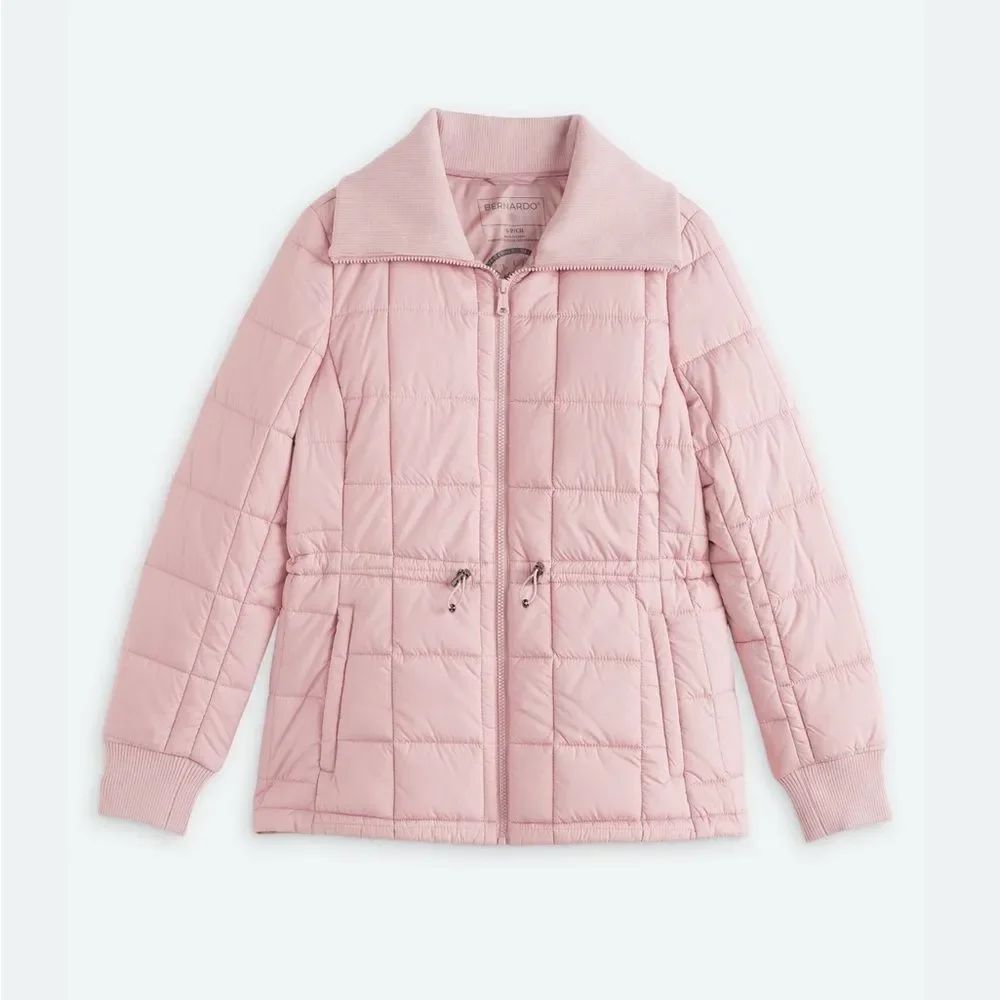 BERNARDO SZ XL *Blush* Box Quilt Field Jacket EUC